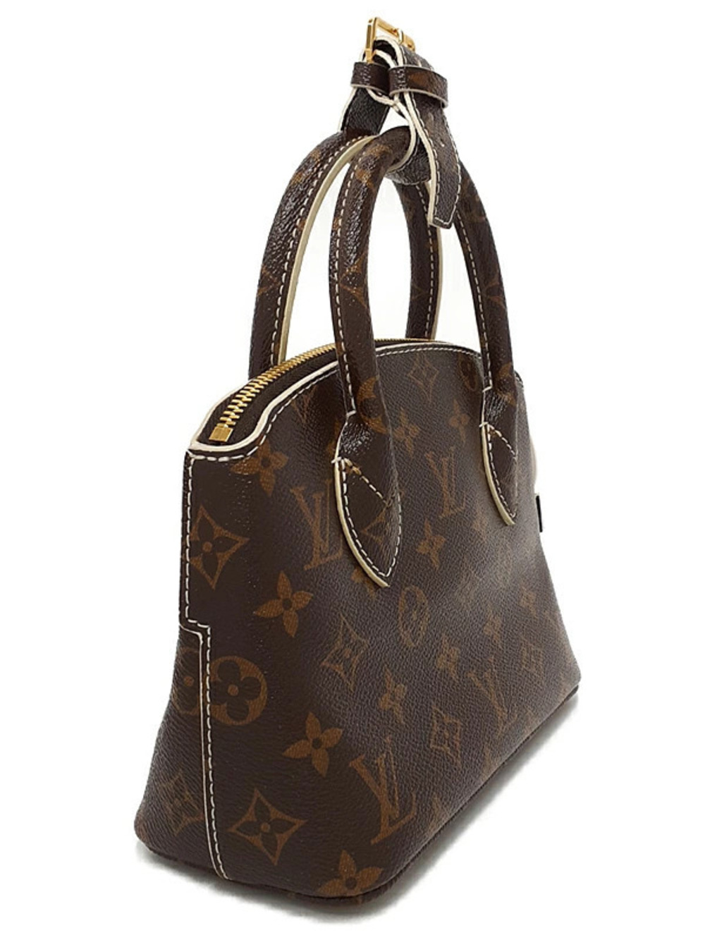 Louis Vuitton Handbag Monogram Lockit Shiny Brown